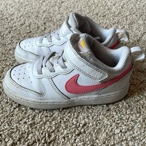 Girls pink Air Force one Nikes